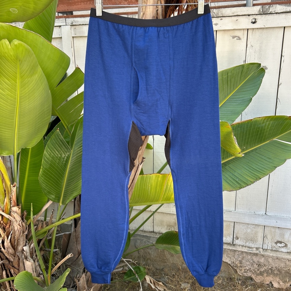 Vintage 90s Duofold Ventalayer Blue Thermal Long Johns Pants Large USA